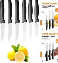 FISKARS FUNCTIONAL FORM 1057561+1057564 Komplet 6 noży kuchennych w pudełkach / stal nierdzewna