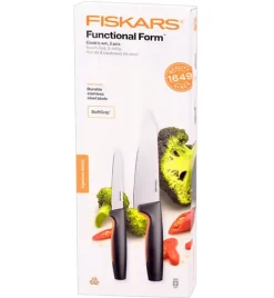 FISKARS FUNCTIONAL FORM 1057556+1057557+1057564 Komplet 8 noży kuchennych (3+2+3) FAVOURITE SET w pudełku / stal nierdzewna