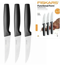 FISKARS FUNCTIONAL FORM 1057557+1057564 Komplet 5 noży kuchennych (2+3) w pudełku / stal nierdzewna