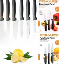 FISKARS FUNCTIONAL FORM 1057556+1057561 Komplet 6 noży kuchennych (3+3) w pudełkach / stal nierdzewna