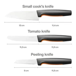 FISKARS FUNCTIONAL FORM 1057556+1057551 Komplet 4 noży kuchennych + deska do krojenia 35x25 cm w pudełku