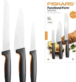 FISKARS FUNCTIONAL FORM 1057559+ 1057557 Komplet 5 noży kuchennych STARTER SET w pudełku / stal nierdzewna