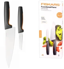 FISKARS FUNCTIONAL FORM 1057559+ 1057557 Komplet 5 noży kuchennych STARTER SET w pudełku / stal nierdzewna