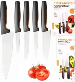 FISKARS FUNCTIONAL FORM 1057556+1057557 Komplet 5 noży kuchennych (3+2) FAVOURITE SET w pudełku / stal nierdzewna
