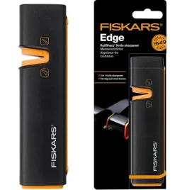 FISKARS FUNCTIONAL FORM 1057555 Komplet 3 noży w bloku czarnym + ostrzałka Fiskars Edge