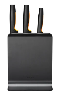 FISKARS FUNCTIONAL FORM 1057555 Komplet 3 noży w bloku czarnym + ostrzałka Fiskars Edge
