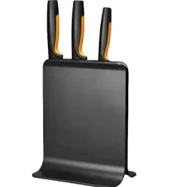 FISKARS FUNCTIONAL FORM 1057555 Komplet 3 noży w bloku czarnym + ostrzałka Fiskars Edge