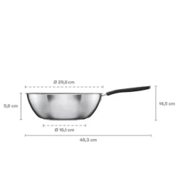 FISKARS FUNCTIONAL FORM Komplet patelni 20, 24, 28 cm + pokrywki silikonowe TADAR + Wok / powłoka Ceratec™