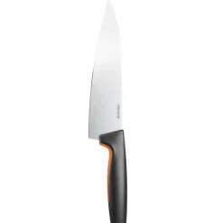 FISKARS FUNCTIONAL FORM 1057557+1057551 Komplet 3 noży kuchennych + deska do krojenia 35x25 cm w pudełku + ostrzałka ceramiczna Essential Roll-Sharp