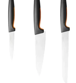 FISKARS FUNCTIONAL FORM 1057559 Komplet 3 noży kuchennych STARTER SET w pudełku + Ostrzałka EDGE