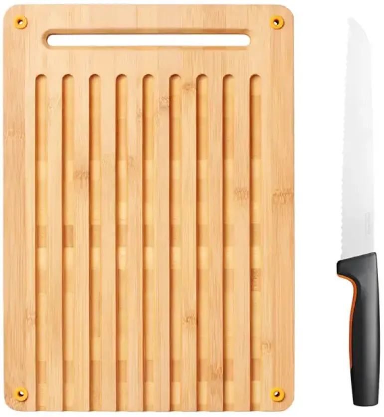 FISKARS FUNCTIONAL FORM 1057551 Komplet Deska do krojenia 35 x 25 cm + Nóż do chleba 21 cm