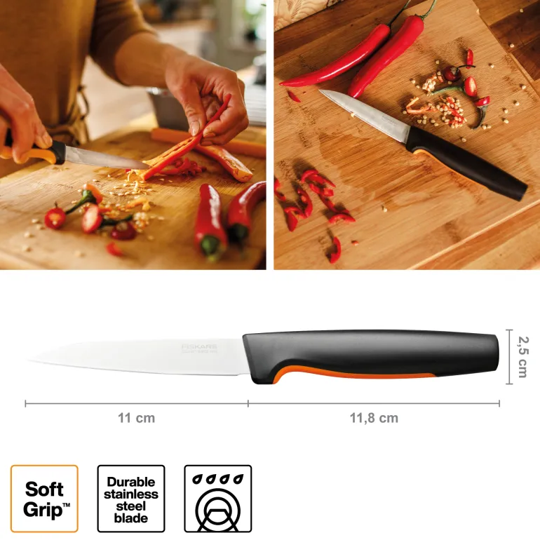 FISKARS FUNCTIONAL FORM 1057542 Nóż do obierania 11 cm / stal nierdzewna