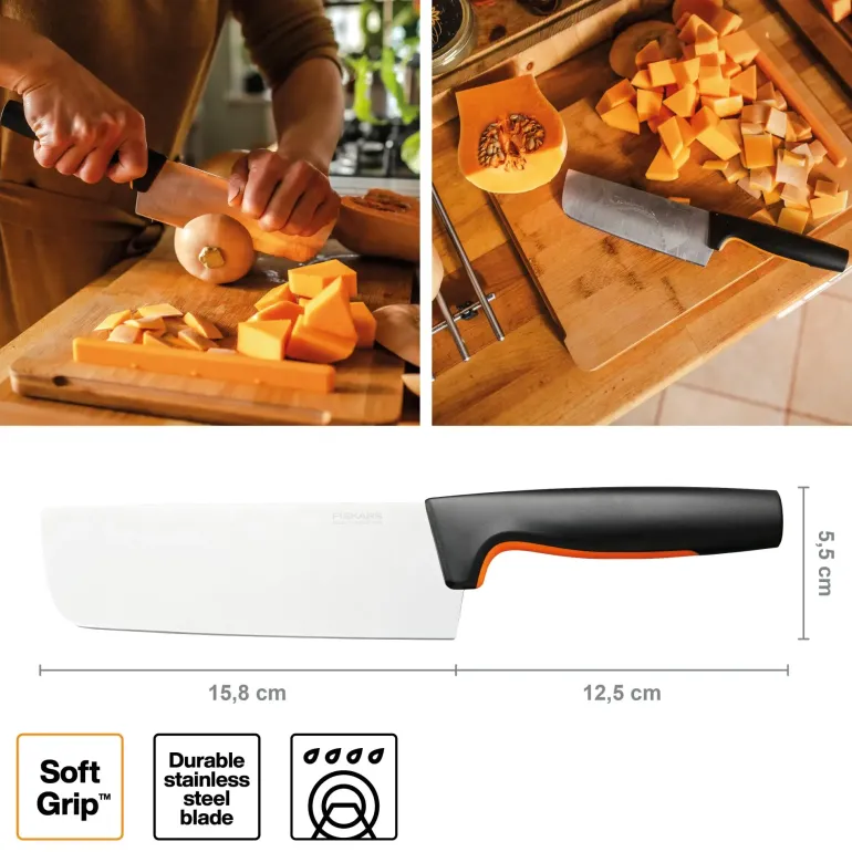 FISKARS FUNCTIONAL FORM 1057537 Nóż Nakiri 16 cm / stal nierdzewna