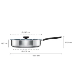 FISKARS FUNCTIONAL FORM 1072314 Patelnia szefa 26 cm z pokrywką / powłoka Ceratec™