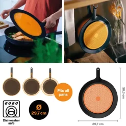 FISKARS FUNCTIONAL FORM 1027305 Pokrywka ochronna 30 cm na patelnię / tworzywo sztuczne