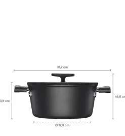 FISKARS HARD FACE Komplet garnki z pokrywkami 8 el + Patelnie 20, 24, 28 cm + pokrywki TADAR / powłoka Ceratec™ Superior