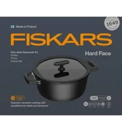 FISKARS HARD FACE Komplet garnki z pokrywkami 8 el / powłoka Ceratec™ Superior