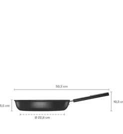 FISKARS HARD FACE Komplet patelnie 20, 24, 28 cm + pokrywki silikonowe TADAR / powłoka Ceratec™ Superior