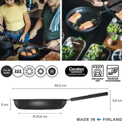 FISKARS HARD FACE 1075459 Patelnia 26 cm / powłoka Ceratec™ Superior