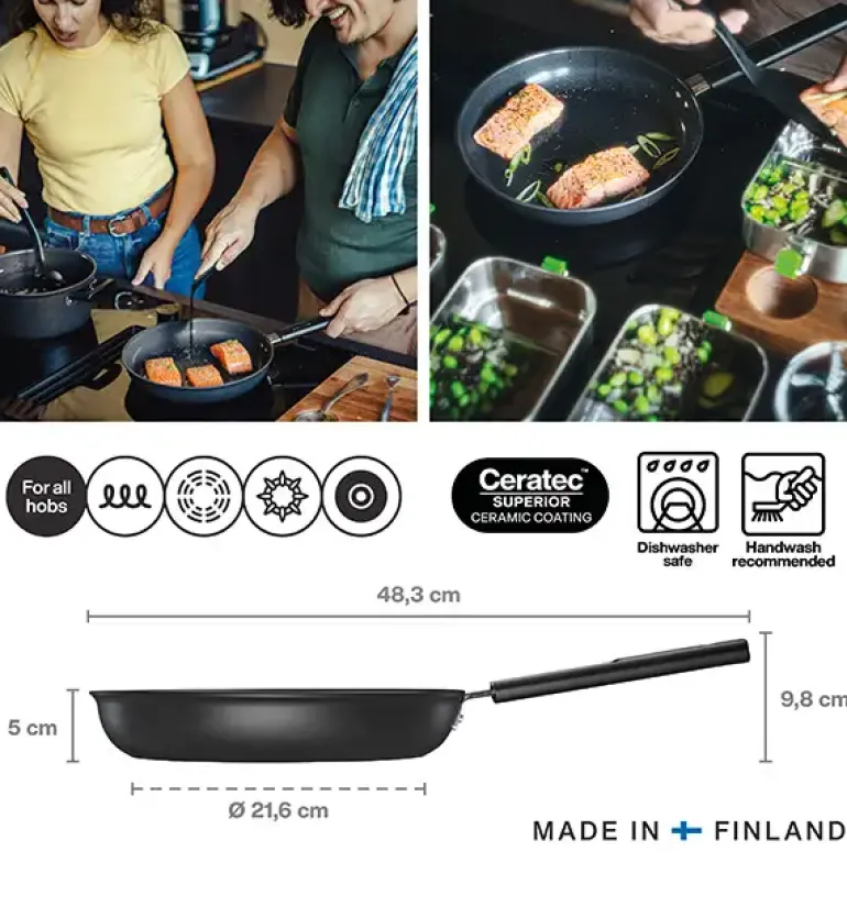 FISKARS HARD FACE 1075459 Patelnia 26 cm / powłoka Ceratec™ Superior