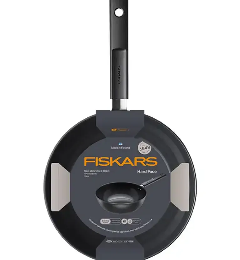 FISKARS HARD FACE 1075523 Wok 28 cm / powłoka Ceratec™ Superior