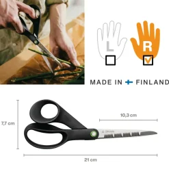 FISKARS OGRÓD 1074544 FUNCTIONAL FORM Nożyce ogrodowe 21 cm / ząbkowane / czarne