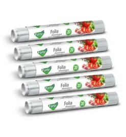 FORTE+ Komplet 5x Folia aluminiowa 20 m / spożywcza / rolka