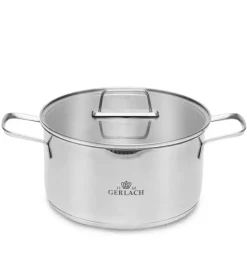 GERLACH AMBIENTE GARNEK 5,0 L Z POKRYWKĄ 24 cm / stal nierdzewna
