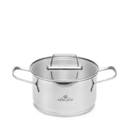 GERLACH AMBIENTE GARNEK 2,0 L Z POKRYWKĄ 18 cm / stal nierdzewna