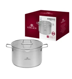 GERLACH AMBIENTE Garnek 10 l z pokrywką 28 cm / stal nierdzewna