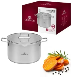 GERLACH AMBIENTE Garnek 10 l z pokrywką 28 cm / stal nierdzewna