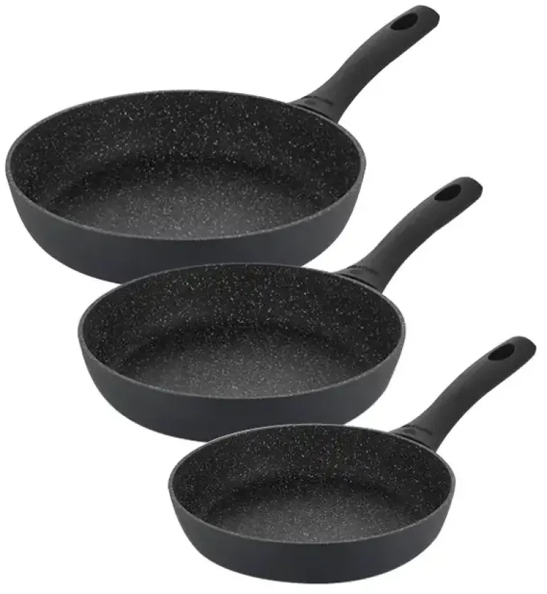 GERLACH AMBIENTE Komplet Garnki z pokrywkami 10 el + Patelnia naleśnikowa 26 cm +Granitex Patelnia 20, 24, 28 cm