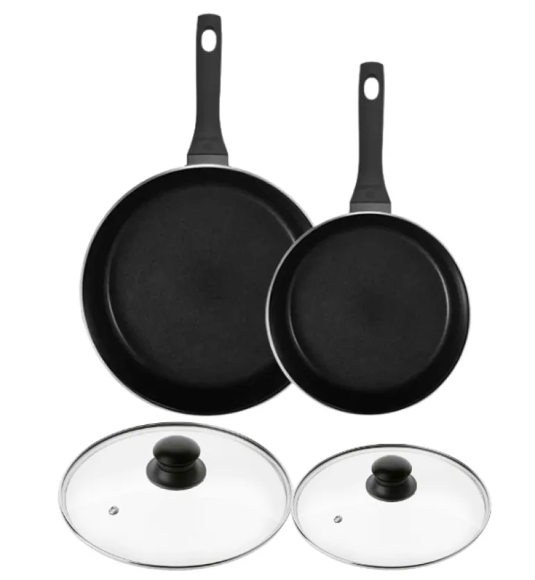 GERLACH AMBIENTE Komplet Garnki z pokrywkami 10 el + Patelnie Harmony Classic 20, 28 cm z pokrywkami / stal nierdzewna / indukcja