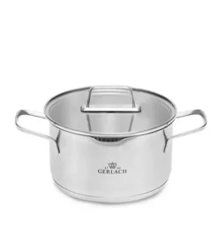 GERLACH AMBIENTE Komplet garnek 2,5 l + rondel 1,5 l z pokrywkami / stal nierdzewna