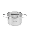 GERLACH AMBIENTE Komplet Garnki z pokrywkami 10 el + Patelnie Ambiente ThermoCoat 20, 28 cm / stal nierdzewna / indukcja