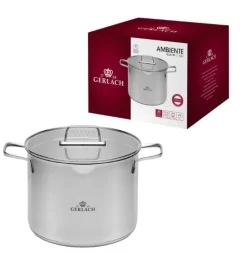 GERLACH AMBIENTE PLUS Komplet Garnki z pokrywkami 10 el + Garnek 7 l Gerlach Ambiente / stal nierdzewna 18/10