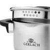 GERLACH AMBIENTE PLUS Komplet Garnki z pokrywkami 10 el - stal nierdzewna 18/10 + Patelnia Harmony Classic 20, 24, 28 cm + pokrywki szklane