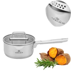 GERLACH AMBIENTE RONDEL 1,5 L Z POKRYWKĄ 16 cm / stal nierdzewna