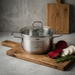 GERLACH BRAVA GARNEK 2,0 L Z POKRYWKĄ 18 cm / stal nierdzewna