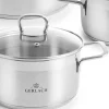 GERLACH BRAVA Komplet Garnki z pokrywkami 8 el + garnek 7 l Gerlach Ambiente