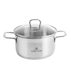 GERLACH BRAVA Komplet Garnki z pokrywkami 8 el + patelnie Gerlach Harmony Classic 20, 24, 28 cm
