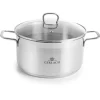 GERLACH BRAVA Komplet Garnki z pokrywkami 8 el + patelnie Gerlach Ambiente 20, 24, 28 cm