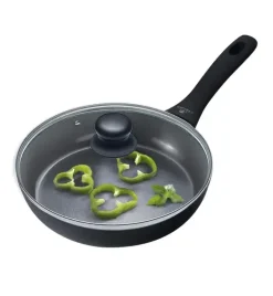 GERLACH CONTRAST PROCOAT Komplet patelni 20, 28 cm z powłoką ceramiczną non-stick + pokrywki uniwersalne