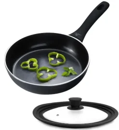 GERLACH CONTRAST PROCOAT Patelnia 20 cm z powłoką ceramiczną XERA DUR non-stick + pokrywka silikonowa