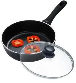 GERLACH CONTRAST PROCOAT Patelnia głęboka 28 cm z powłoką ceramiczną XERA DUR non-stick + pokrywka uniwersalna