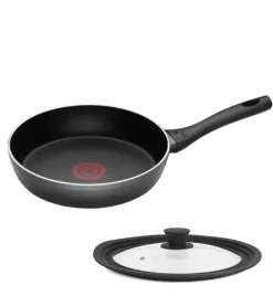 GERLACH CONTRAST THERMOCOAT Patelnia 20 cm + pokrywka silikonowa | wskaźnik temperatury | szwajcarska powłoka ILAG ULTIMATE | indukcja