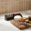 GERLACH COUNTRY 959A Komplet 5 noży w bloku + ostrzałka 3w1 uni czerwona