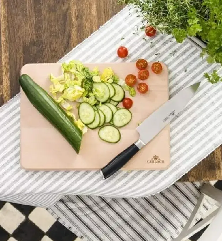 GERLACH DECO BLACK Komplet 5 noży w bloku + ostrzałka 3w1+ nożyce do drobiu