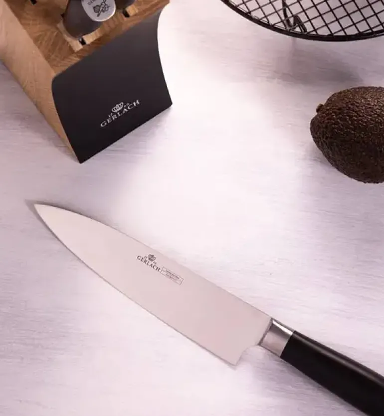 GERLACH DECO BLACK Komplet 5 noży w bloku / 6 el / stal nierdzewna