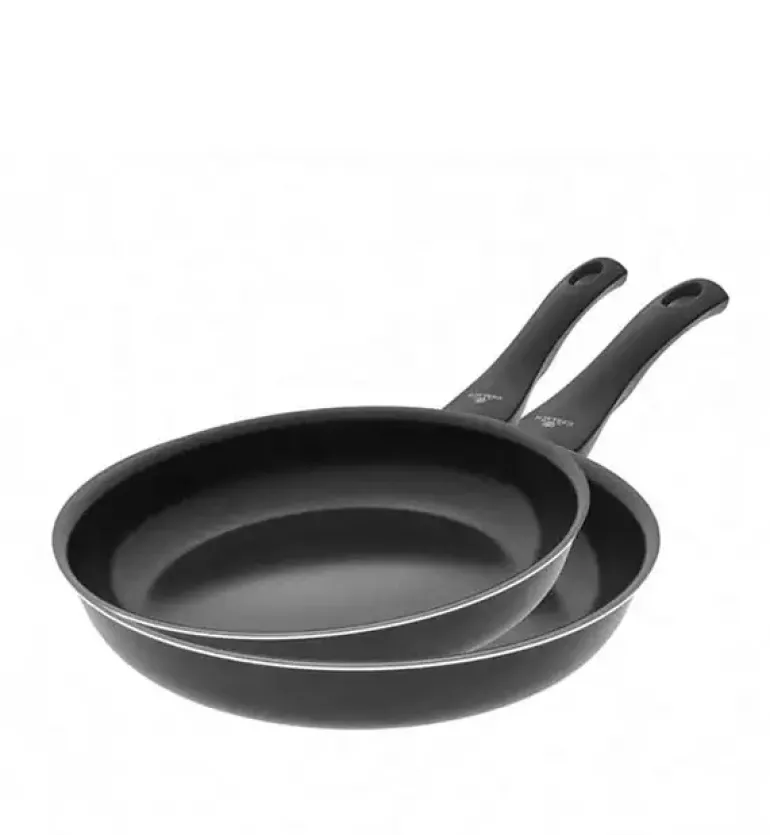 GERLACH FIRST Komplet patelni 20, 28 cm / dwuwarstwowa powłoka ceramiczna + pokrywki uniwersalne 20, 28 cm